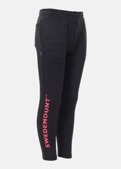 New Swedemount Training Logo Pants JR Charcoal Melange/New Pink