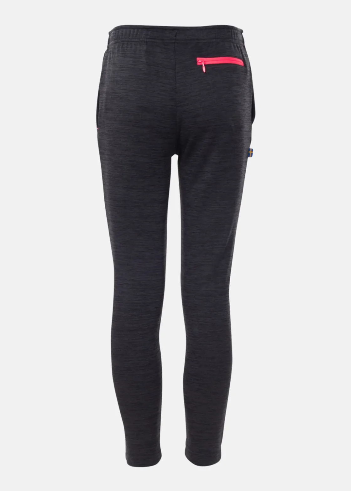 New Swedemount Training Logo Pants JR Charcoal Melange/New Pink