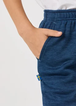 Swedemount Training Logo Pants JR II Navy Melange/Lt Blue