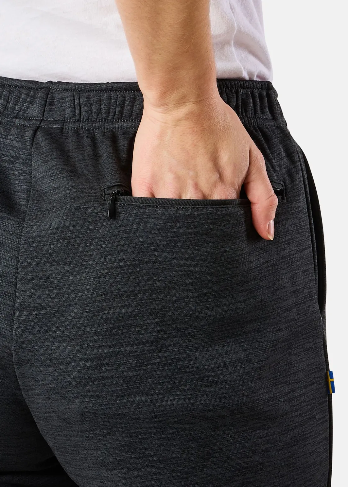 Best Swedemount Training Logo Pants W II Charcoal Melange/Dusty Rose