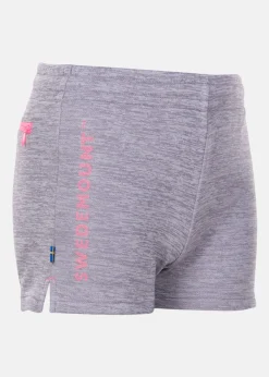 Best Swedemount Training Logo Short Shorts JR Lt. Grey Melange/Lt. Pink