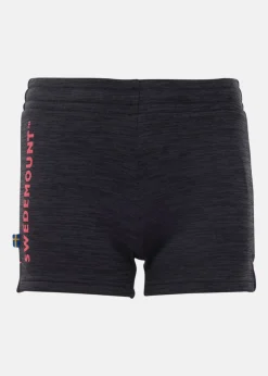 Swedemount Training Logo Short Shorts JR Charcoal Melange/New Pink