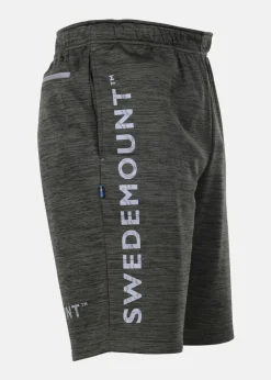 Discount Swedemount Training Logo Shorts Olive Melange/Lt. Grey Melange