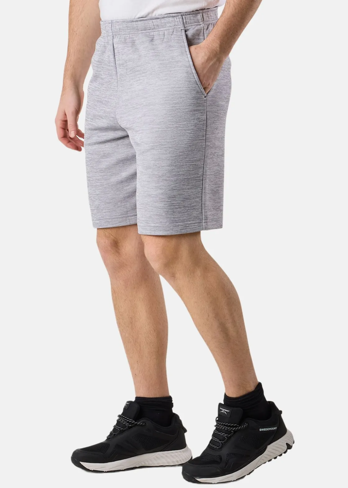 Best Swedemount Training Logo Shorts II Lt. Grey Melange/Charcoal Melange