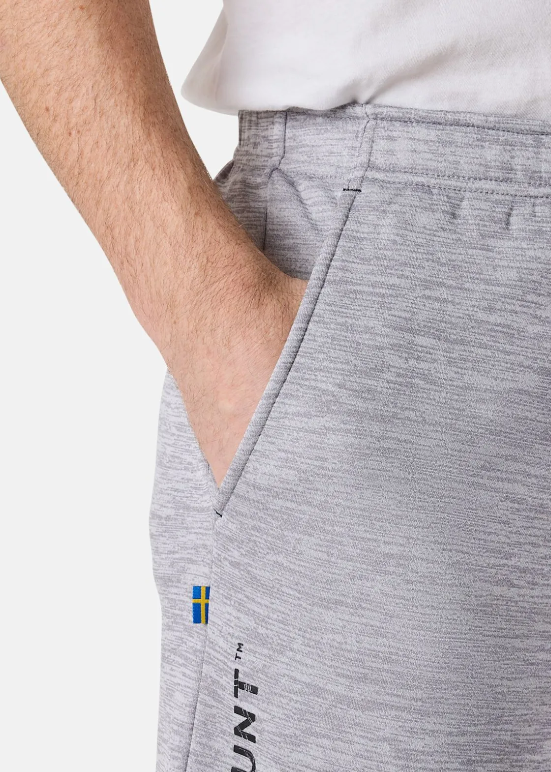 Best Swedemount Training Logo Shorts II Lt. Grey Melange/Charcoal Melange