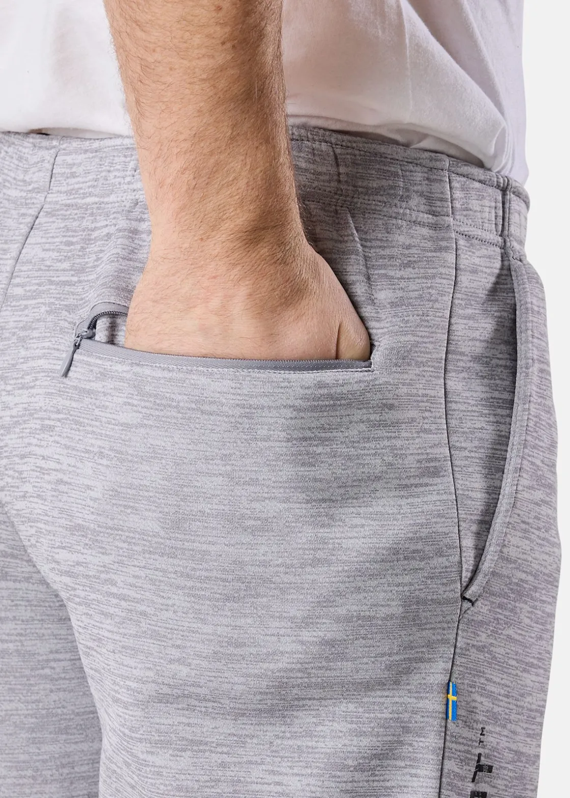 Best Swedemount Training Logo Shorts II Lt. Grey Melange/Charcoal Melange