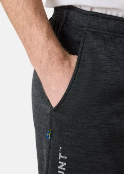 Discount Swedemount Training Logo Shorts II Charcoal Melange/Charcoal Melange