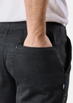 Discount Swedemount Training Logo Shorts II Charcoal Melange/Charcoal Melange