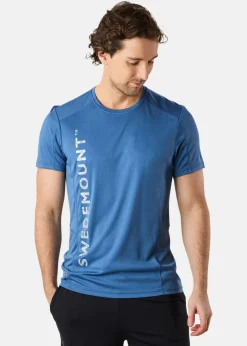 Swedemount Training Logo Tee Denim Blue Melange/Reflective