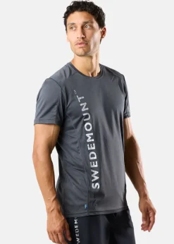 Best Swedemount Training Logo Tee Charcoal Melange/Neon
