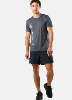 Best Swedemount Training Logo Tee Charcoal Melange/Neon