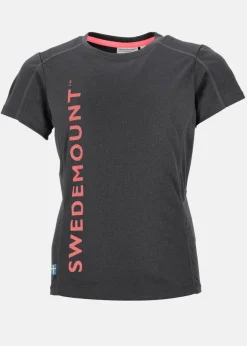 Clearance Swedemount Training Logo Tee G JR Charcoal Melange/New Pink