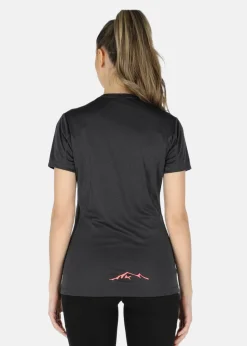 Sale Swedemount Training Logo Tee W Charcoal Melange/New Pink