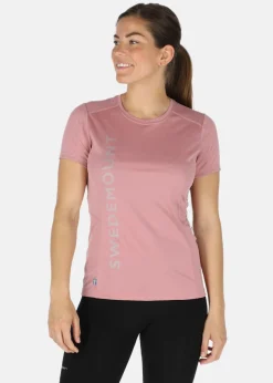 Online Swedemount Training Logo Tee W Dusty Rose Melange/Reflective