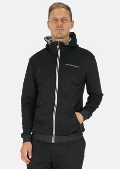 New Swedemount Training Logo Zip Hood Charcoal Melange/Lt. Grey Melange