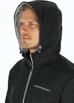 New Swedemount Training Logo Zip Hood Charcoal Melange/Lt. Grey Melange