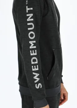 New Swedemount Training Logo Zip Hood Charcoal Melange/Lt. Grey Melange