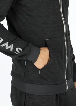 New Swedemount Training Logo Zip Hood Charcoal Melange/Lt. Grey Melange