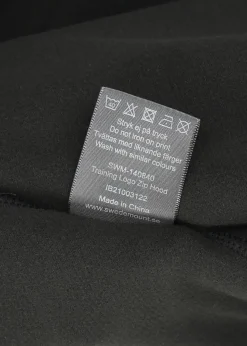 New Swedemount Training Logo Zip Hood Charcoal Melange/Lt. Grey Melange