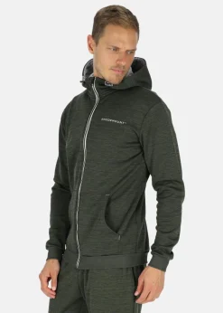 Sale Swedemount Training Logo Zip Hood Olive Melange/Lt. Grey Melange