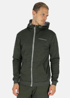 Sale Swedemount Training Logo Zip Hood Olive Melange/Lt. Grey Melange