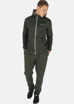 Sale Swedemount Training Logo Zip Hood Olive Melange/Lt. Grey Melange