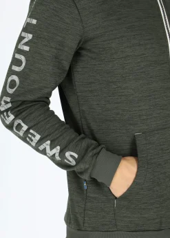 Sale Swedemount Training Logo Zip Hood Olive Melange/Lt. Grey Melange