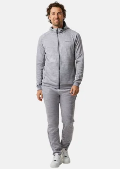 Online Swedemount Training Logo Zip Hood II Lt. Grey Melange/Charcoal Melange