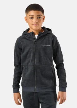 Hot Swedemount Training Logo Zip Hood JR II Charcoal Melange/Charcoal Melange