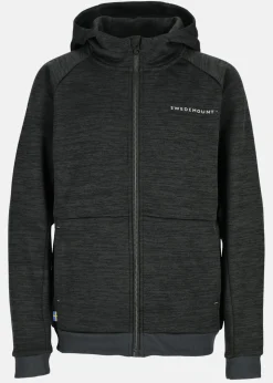 Hot Swedemount Training Logo Zip Hood JR II Charcoal Melange/Charcoal Melange