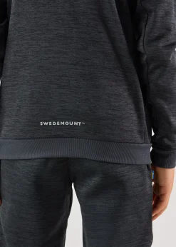 Hot Swedemount Training Logo Zip Hood JR II Charcoal Melange/Charcoal Melange