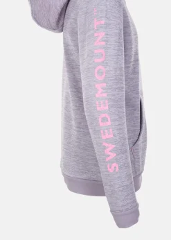 Discount Swedemount Training Logo Zip Hood JR Lt. Grey Melange/Lt. Pink