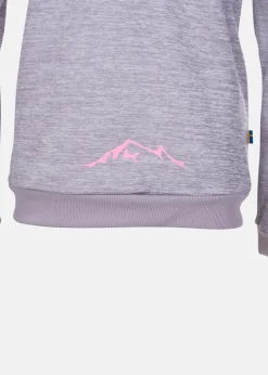 Discount Swedemount Training Logo Zip Hood JR Lt. Grey Melange/Lt. Pink