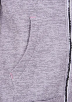 Discount Swedemount Training Logo Zip Hood JR Lt. Grey Melange/Lt. Pink