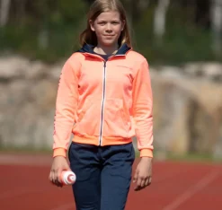 Discount Swedemount Training Logo Zip Hood JR Lt. Grey Melange/Lt. Pink