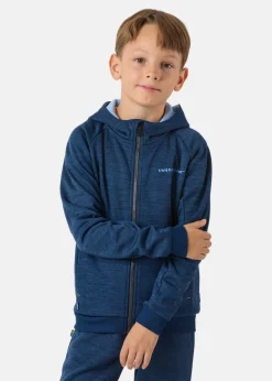 Sale Swedemount Training Logo Zip Hood JR II Navy Melange/Lt Blue