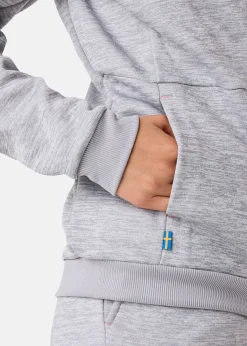 Swedemount Training Logo Zip Hood JR II Lt. Grey Melange/Dusty Rose