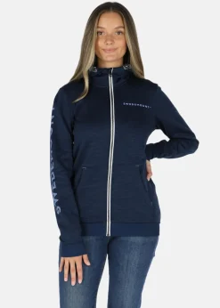Swedemount Training Logo Zip hood W Navy Melange/Lt Blue Melange