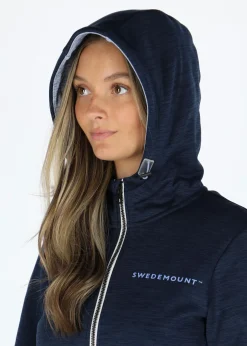 Swedemount Training Logo Zip hood W Navy Melange/Lt Blue Melange