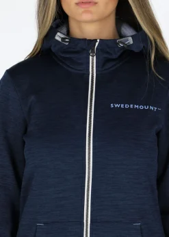 Swedemount Training Logo Zip hood W Navy Melange/Lt Blue Melange