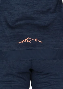 Discount Swedemount Training Logo Zip hood W Navy Melange/Apricot Melange