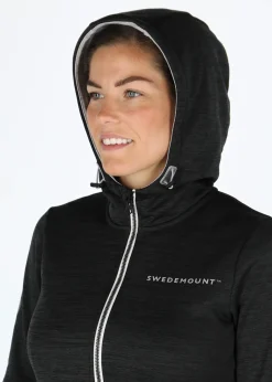 New Swedemount Training Logo Zip hood W Charcoal Melange/Lt. Grey Melange