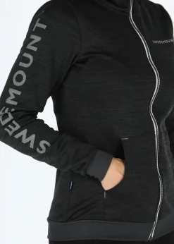 New Swedemount Training Logo Zip hood W Charcoal Melange/Lt. Grey Melange