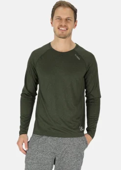 Online X-trail Training L/S Tee II Olive Melange