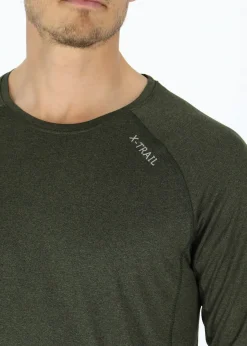 Online X-trail Training L/S Tee II Olive Melange