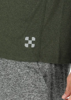 Online X-trail Training L/S Tee II Olive Melange