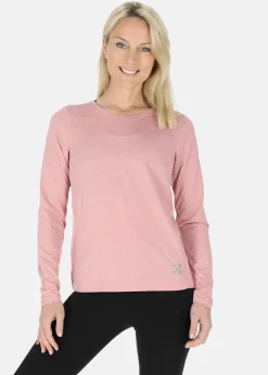 Outlet X-trail Training L/S Tee II W Dusty Rose Melange