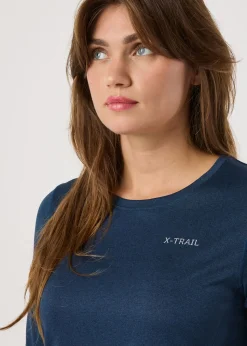 New X-trail Training L/S Tee W Navy Melange
