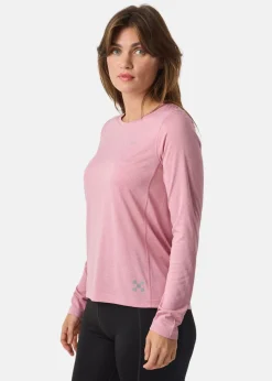 Clearance X-trail Training L/S Tee W Dusty Rose Melange
