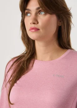 Clearance X-trail Training L/S Tee W Dusty Rose Melange